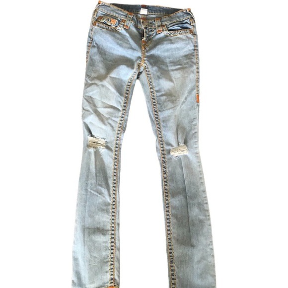 TRUE RELIGION Slim Straight let-out Hem Super T Jeans - Picture 2 of 16